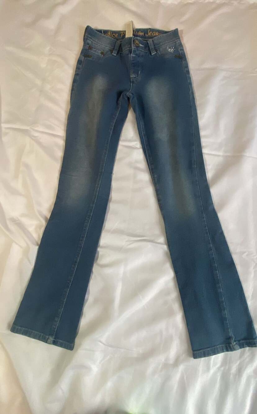 Justice Premium Jeans Bootcut Denim Size 10 Blue